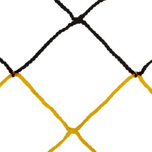 065118-jaune-noir-pair-of-11-a-side-football-nets-two-tone-4mm-twisted-pp-single-mesh-120-bee-hive-sporti-yellow-black-one-size