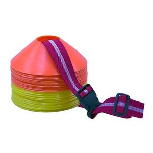 24233-b11-60-set-of-60-cones-with-belt-softee-negro-naranja-fluor-one-size