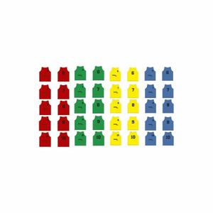 79009-019-7-lot-of-5-training-bibs-numbered-from-6-to-10-softee-fluor-yellow-one-size